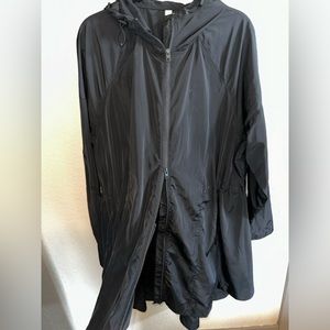 Athleta Black Raincoat size XL